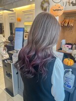ネオリーブアイム 横浜西口店(Neolive aim)&nbsp;グラデーションカラー、パープル×グレージュ横浜【成田】