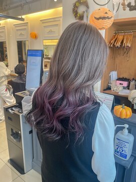 ネオリーブアイム 横浜西口店(Neolive aim) グラデーションカラー、パープル×グレージュ横浜【成田】