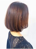20代30代ミニボブココアブラウン小顔美肌