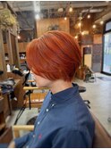【山本智文】オレンジベージュショートカット