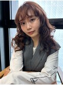 デジタルパーマ ヘアアレンジ チェリーブラウン イメチェン