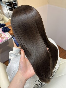 髪質改善トリートメント×ヘーゼルベージュカラー