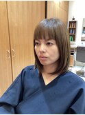 ミディアムシャギーイエローブラウン