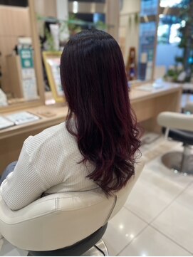 アッシュ 行徳店(Ash) 白髪ぼかしグラデーションピンク