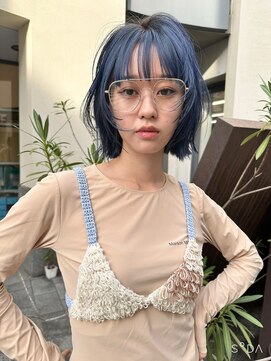 スリーエヌ(NNN) face layer bob × blue