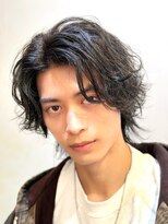 ミンクス 銀座店(MINX)&nbsp;銀座メンズウルフニュアンスパーマ波巻きメンズパーマ MINX中村