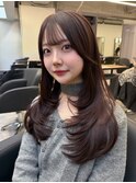 大阪/心斎橋/ココアブラウン/レイヤーカット/透明感/ワンホン