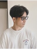 毛流れパーマ　メンズカット