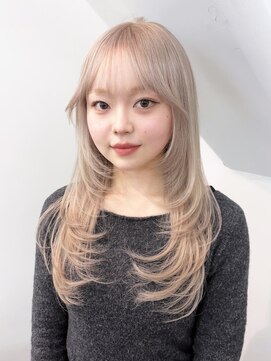アルバム 渋谷パルコ(ALBUM) 前髪セミロングレイヤーブリーチ_F31537