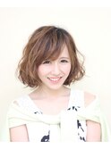 ボブ　ふんわり　ゆるふわ　前髪　ガーリー　甘め　モテ　