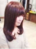 30代40代☆大人かわいいピンクブラウン♪極上艶髪ストレート