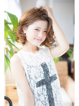 アッシュタカサキ(ash takasaki) 20代30代 大人かわいいモテ愛されミディ　巻き髪スタイル