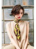 都会派ショート　うざバングで小顔見せ