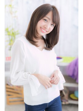 ミック 日暮里店(miq) 大人かわいい斜めバング☆艶カラーのラブワンカールb