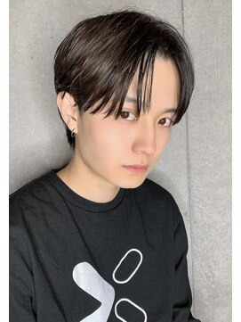 クーエフー(coo et fuu) シースルー前下がりセンターパート ナチュラル黒髪 短髪