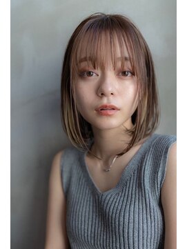 オースティン 調布アミックス(AUSTIN) 大人かわいい前髪セシルカットココアブラウンフリンジウェーブ