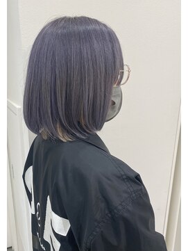 ルスキニア(Luscinia) <Lusciniaみなみ>ラベンダーカラー×インナーカラー×ボブ