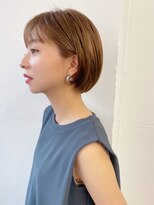 ハニーシブヤ(HONEY shibuya)&nbsp;大人可愛い20代30代40代小顔耳かけミニボブミルクティーグレー★