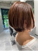 切りっぱなしボブ/美髪/ピンクブラウン[佐賀駅]