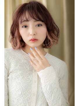 カバーヘア ブリス 川口(COVER HAIR bliss) ツートーンカラー韓国風AラインボブディTb5川口20代30代40代