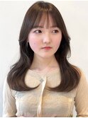 透明感カラー/韓国ヘア/巻き髪/顔まわり/ミディアムヘア
