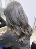 ダブルカラー外ハネボブインナーカラーハイライトケアブリーチ