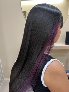 ランリ 名古屋名駅(ranri) ツヤ髪イヤリングカラー【パープル】