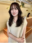 20代30代40代 こなれミディ/レイヤーカット/オリーブカラー