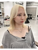 ハピネス 梅田茶屋町店(HAPPINESS)&nbsp;韓国カラー　ダブルカラー　抜きっぱなしブロンズ