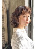小顔セミウエットハイライトカラーボブルフ【20代30代40代】