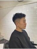 波巻き束感ショートツーブロックマッシュアップバングコンマヘア