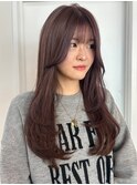 レイヤーカット 顔周りカット ショコラブラウン 美髪 10代20代