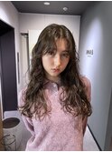 ドライパーマゆるめパーマウルフパーマミディアムパーマ銀座暗髪