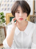 センターパートくせ毛風マッシュボブショートh4大宮20代30代40代