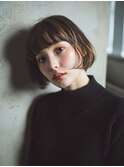くびレイヤーエモージュグレージュカラーくびれショート/吉祥寺