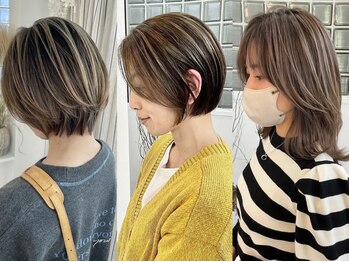 ロマーリ 岡山店(LOMARLIE)の写真/白髪染の染料を使わない髪質改善カラーで暗め～明るめまで自由◎脱白髪染で豊富な色味と美髪ケアを叶える♪