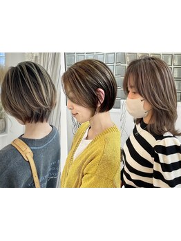 白髪染の染料を使わない髪質改善カラーで暗め～明るめまで自由◎脱白髪染で豊富な色味と美髪ケアを叶える♪