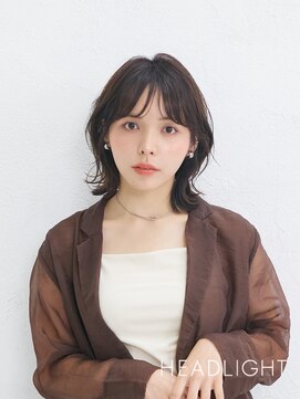 ソーエン バイ ヘッドライト 札幌琴似店(soen by HEADLIGHT) ウルフボブレイヤー×小顔×ココアブラウンチャコールグレー黒髪