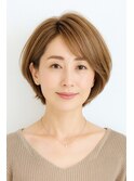 ショートカット・レイヤーカット×白髪ぼかし