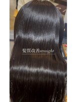 オリーブフォーヘアー(olive For hair) 艶髪グレージュ×髪質改善ストレート・METEOカラー