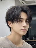 フェザーパーマフェザーショート韓国へアセンターパート