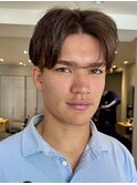 銀座ニュアンスパーマメンズパーマフェード外国人風