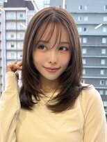 ルージュシー 堀江(RU10C)&nbsp;レイヤーカット/ブリーチなしダブルカラー/ベージュ【AI未使用】