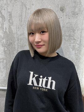 オルズ 渋谷(ALLZ) 渋谷/ケアブリーチ/ハイトーン/ボブ/ダブルカラー/渋谷駅/カラー