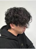 刈り上げセンターパート/波巻きツイストスパイラル/伊勢崎