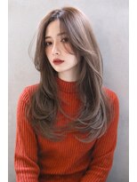 ブラン 梅田(Blanc)&nbsp;【Blanc】レイヤーカット＿ミルクティーベージュ＿20代30代40代
