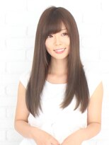 ヘナ ファクトリー 十条店 シャープなストレートを顔まわりのシャギーで小顔を演出