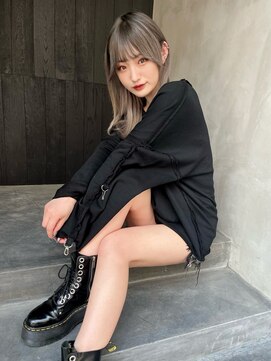 ファイブバイジエクト 堀江(FIVE by The Ect) ハイトーンミルクティーベージュ×シースルーバング☆