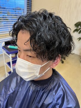 ラ メール ヘア デザイン(La mer HAIR DESIGN) センターパート×スパイラルパーマ