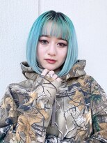 アルバム 銀座(ALBUM GINZA)&nbsp;丸みボブ_ショコラアッシュヘルシースタイルふんわり_69043